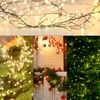 2Pack Outdoor Fairy Lights Battery Operated,10Feet 100LED Green Copper Wire