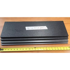 (4) SEABOARD BLACK 1/2" THICK 0.50" X 7.00" X 24.00" LOT OF 4