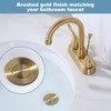 Bathroom Sink Drain with Lift Rod, Brushed Gold Sink Drain