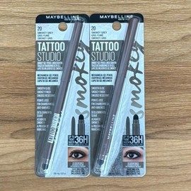 Maybelline Tattoo Studio Smokey Grey 20 Gel Pencil Waterproof Eyeliner (2 Pack)