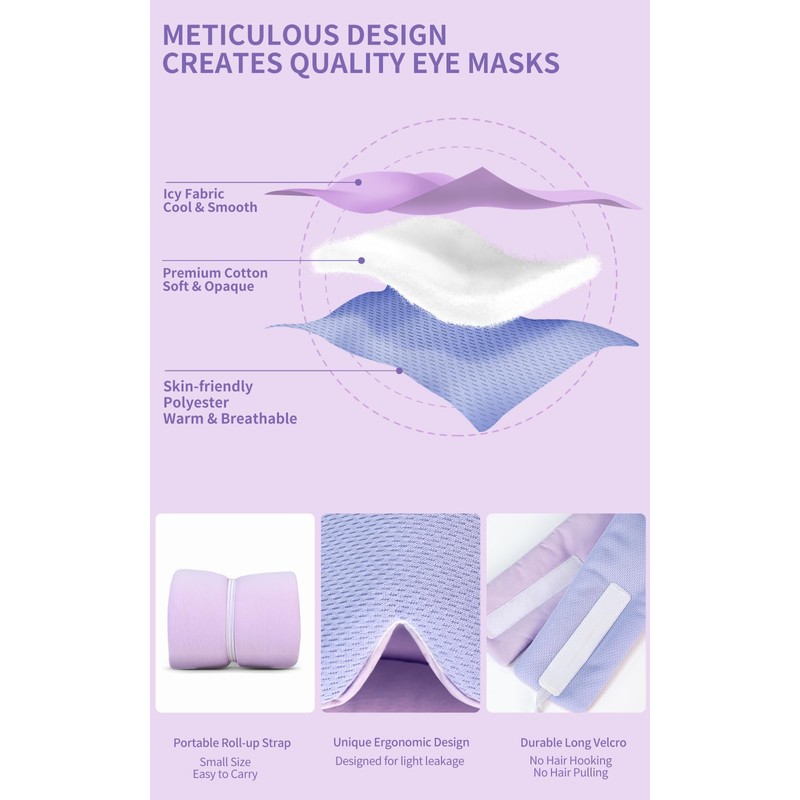 Aosun Sleep Mask, 100% Blackout Eye Mask for Women and