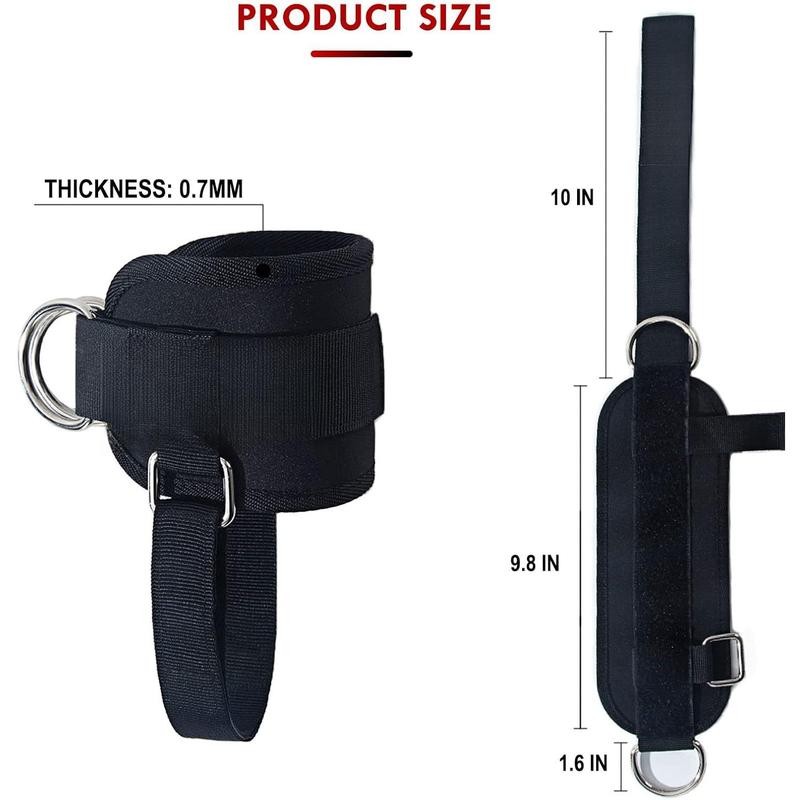Ankle Straps for Cable Machines Kickbacks - Adjustable Ankle Cable