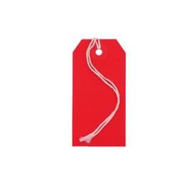 K-Kraft Red Tags Pre-Strung (#3 = 3.75 x 1.875 inches) USA-Made