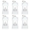 6PCS Ramadan Decorative Lights House Shape Plastic Wind Light Fireplace