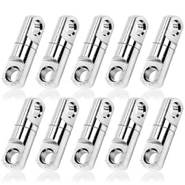 TopHomer 10-Pack Heavy Duty Fishing Swivels, Fishing Bearing Swivel Brass Barrel Swivels Hook Line Connectors for Saltwater & Freshwater Fishing, 60-320kg/132-705lbs