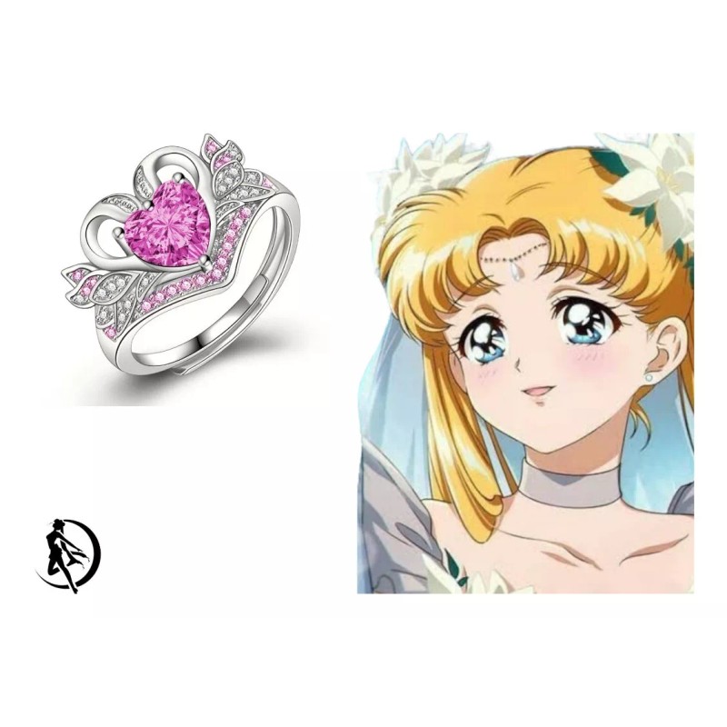 Dtup Anillo Corazón Rosa Sailor Moon Mamoru To Usagi Angel