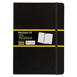 Idena 209281 Notebook DIN A5, 192 Pages, 80 g/m² Squared, Black