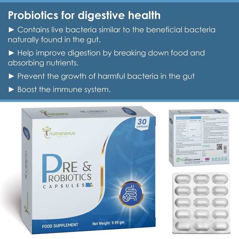 Nutranexus - Pre & Probiotics Capsules - 45 Billion CFU