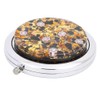 GlassOfVenice Murano Glass Millefiori Folding Compact Mirror - Topaz Gold