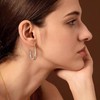 QEIFC 925 Sterling Silver Hoop Earrings, Hypoallergenic Silver Plated Large
