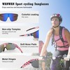 WANWAN Men Women Cycling Sunglasses, 80s Sport Baseball Mirrored Sun