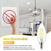 Ascher E12 Candelabra LED Light Bulbs 60 Watt Equivalent, Daylight