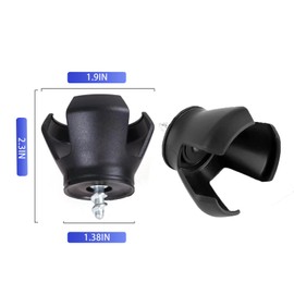 Nicoc Professional Golf Ball Retriever, 2pcs Golf Ball Grabber for End of Putter, Suction Cup Ball Grabber for Quick Installation (2), Black