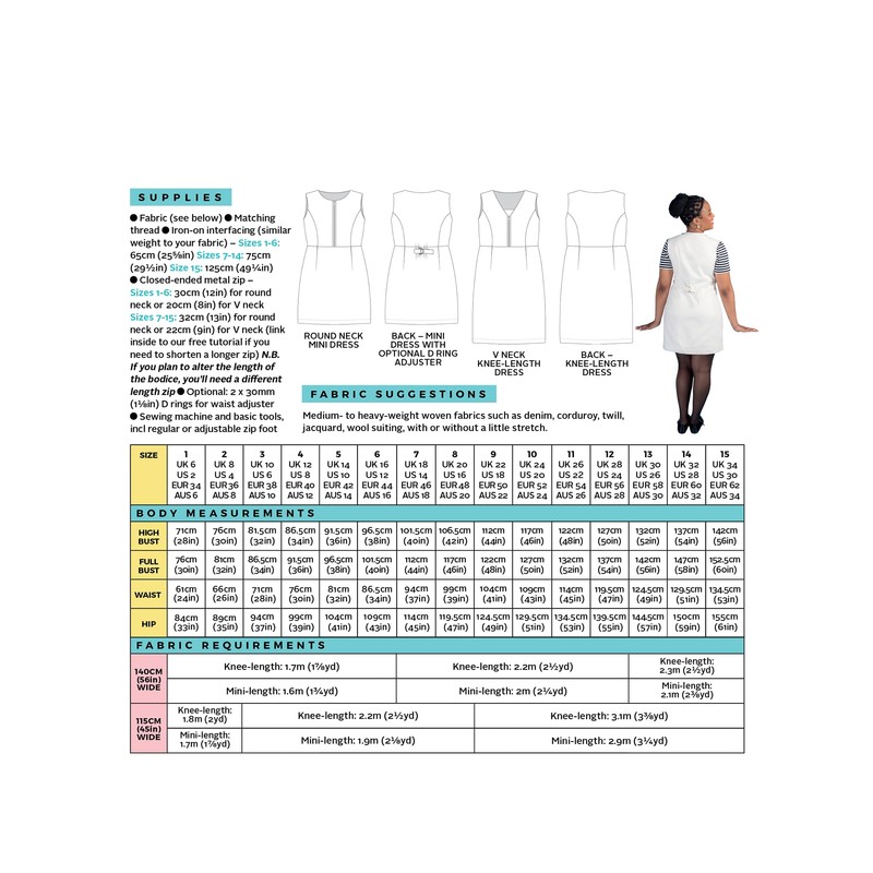 Tilly and the Buttons Noa Pinafore Sewing Pattern UK 6-34