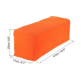 sourcing map 2pcs Stretch Armrest Covers for Chairs/Sofas, Couch Arm Covers with Twist Pin, Furniture Protector Slipcovers Orange