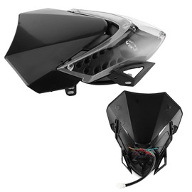 Faro delantero de motocicleta DC12V para Dirt Bike Motocicleta LED Faros deportivos Luz de carenado personalizada Universal Faro de moto de cross Faro de LED Faro de carenado LED Faro de motocicleta