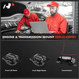 A-Premium 3PCS Engine Motor Mount and Transmission Mount Kit Compatible with Dodge Ram 2500 2005 5.7L, Ram 3500 2005 5.7L, RWD, Replace# 52021321AC, 52110036AB