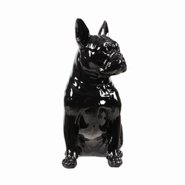 Hi-Line Gift Ltd. 10" H French Bulldog Statue in Black Home Decor Indoor Use Only
