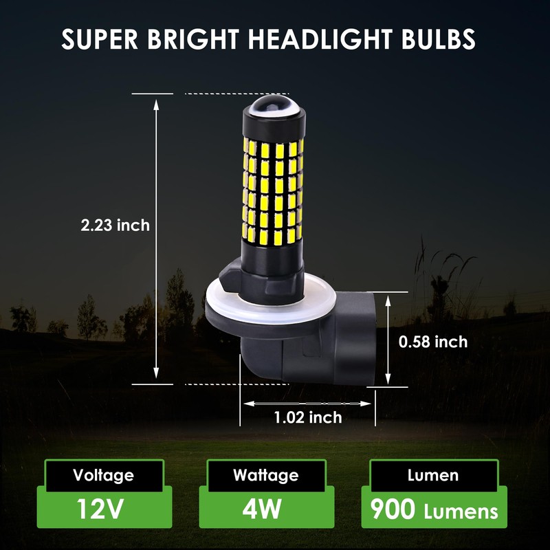 10L0L 881 Golf Cart Headlight Bulb Lights for EZGO Club