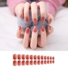 24pcs Removable Solid Color Nail Tips Deep Tight Solid Color