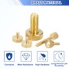 sourcing map 5Pcs Brass Knurled Thumb Screws, M4x10mm Shoulder Bolts