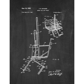 Aerial Ski Lift Chair Patent Print Chalkboard (20" x 24") M14661