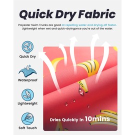 maamgic Mens Swim Trunks Quick Dry Swim Shorts with Mesh Lining Funny Swimwear Bathing Suits 7inch Banana Medium