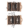 12PCS Braided Faux Leather Bracelet Set Multilayer Vintage Rock Style