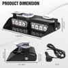 XRIDONSEN 2 in 1 Dash Emergency Strobe Lights Front/Rear Amber
