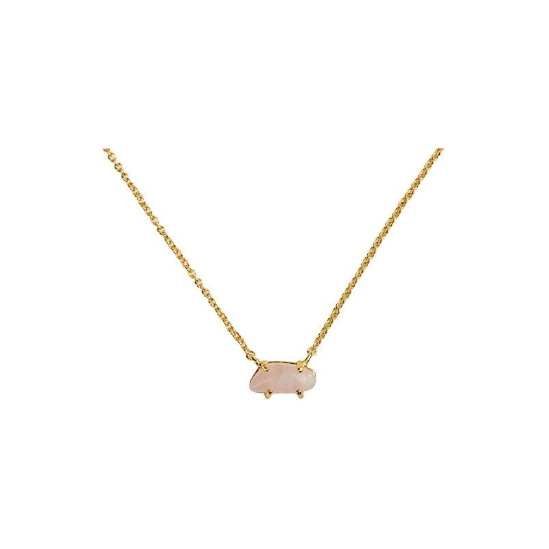 LuckyLy Collares para Mujer Baño Oro 18K con Piedras Naturales
