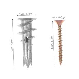 VILLFUL 20 Pack Drywall Anchors Hollow Wall Plugs Spiral Design Heavy Duty Zinc Alloy for Wall Screw Mounting