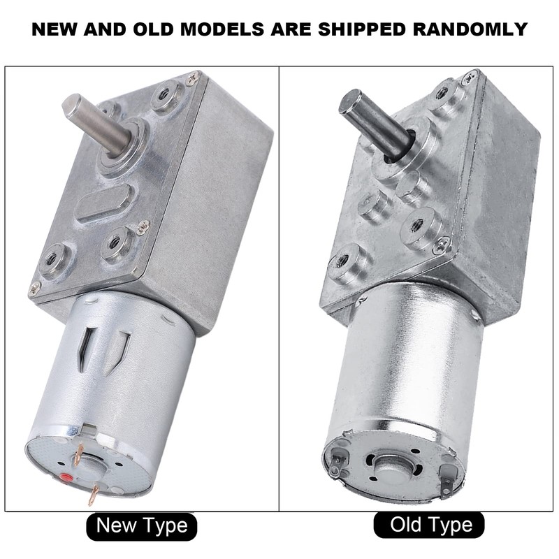 12V DC Motor, 20RPM High Torque Worm Geared Motor CW/CCW