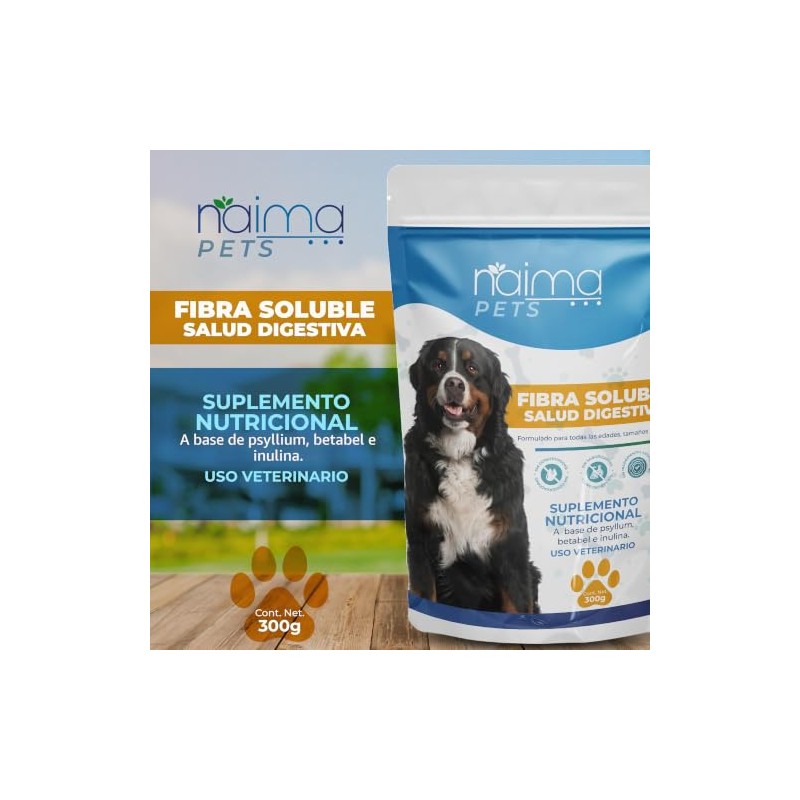 NAIMA Fibra Soluble para Perros, 300 g | Apoyo Digestivo
