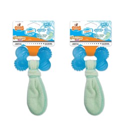 Puppy Chew Freezer Dog Toy Peanut Butter Small/Regular - Up to 25 Ibs - Textured Chew Toy Features Dental Nubs to Help Clean Teeth and Prevent Plaque and Tartar, Pack of 2 X 0.2lb