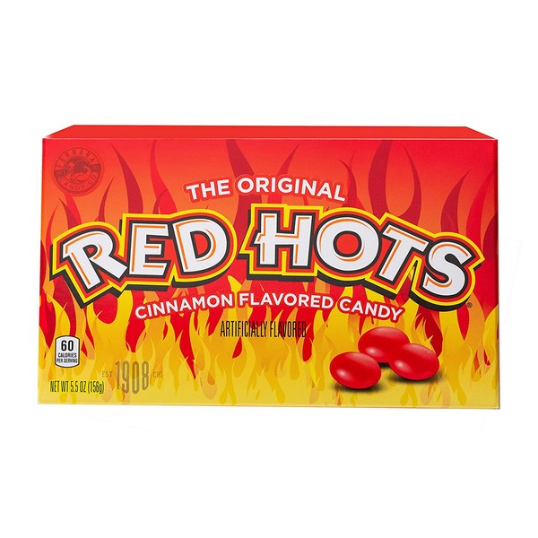 Red Hots Cinnamon Candy, 5.5 Ounce Box, Pack of 12