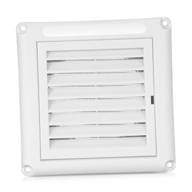 iplusmile Outdoor Blinds Vent Grille Cover, 4 Inch Louvre Vent Grille with Net, Wall Duct Ventilation Grill Dryer Vent Cover Grill Outdoor Home