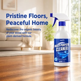 TONBEEN Wood Floor Cleaner Spray for Deep Cleaning, Powerful Stain Remover for Hardwood Floors, Grout, and PVC Surfaces, Lifts Shoe Marks, Grease, Drink Spills & Dirt, Safe for Sealed Finishes, 500ml
