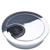 Polished Chrome Metal Cable Grommet | 2 Piece "Lock in"