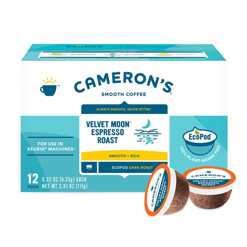 Cameron's Coffee Single Serve Pods, Velvet Moon, 12 Count (Pack