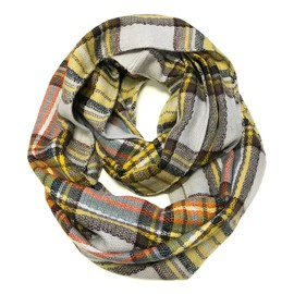 allydrew Fashionable Plaid Winter Scarf Accessories, Infinity, Autumn Gray