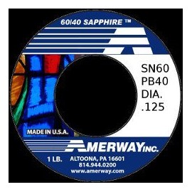 Amerway 60/40 Solid Core Solder for Stained Glass 1 Pound