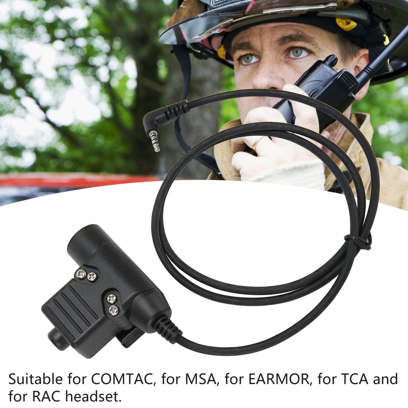 U94 PTT Headset Adapter 90cm Back Clip Headset Connector Cable