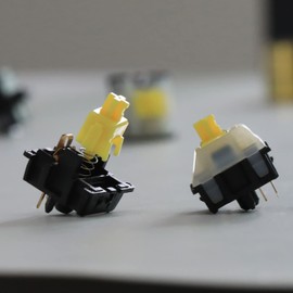 Gateron Yellow Switches,Keyboard Switch,Gateron KS-3 Milky Top Black Bottom Housing Switches for 5 pins Keyboard PCB 90 PCS