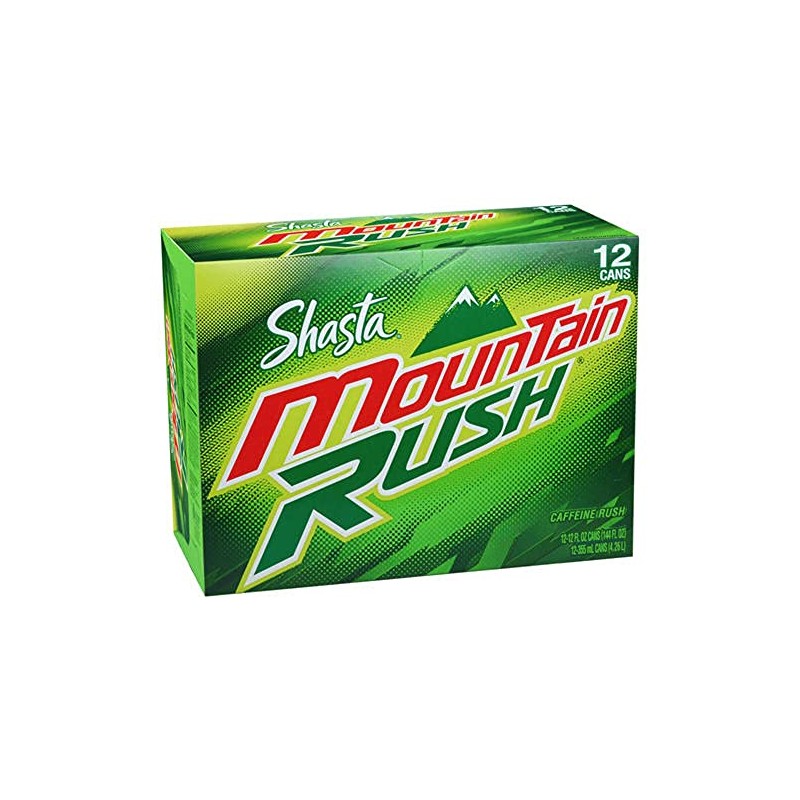 Shasta MOUNTAIN RUSH Soda Pop, 12-Ounce Cans (Pack of 12)