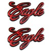 Pair Set Eagle Emblems 3D Badge Truck Decal Replacement for