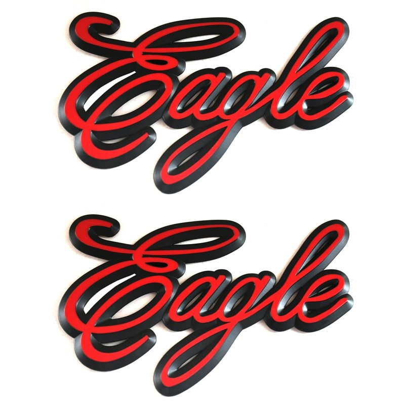 Pair Set Eagle Emblems 3D Badge Truck Decal Replacement for