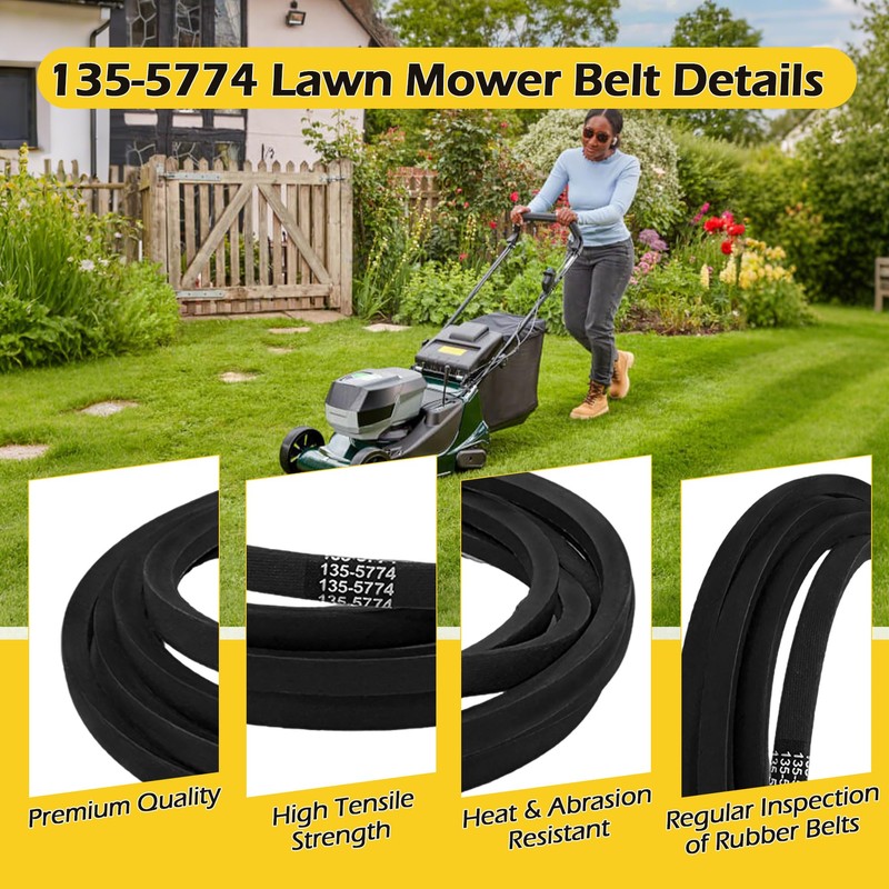 Earthtec 135-5774-SL 135-5774 Replacement for Exmark 60 Inch Deck Belt