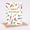 DIY Theme Birthday Card - Cute Illustrations of DIY Essentials