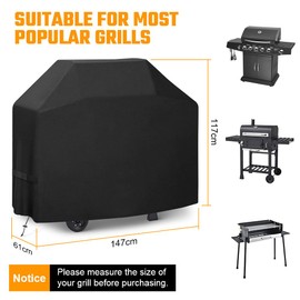 Flintronic BBQ Covers, Waterproof Barbecue Covers, Gas Grill BBQ Protection Windproof, Outdoor Covers for BBQ, Rip-Proof & UV Resistant Barbecue Covers, for Weber Brinkmann Char Broil