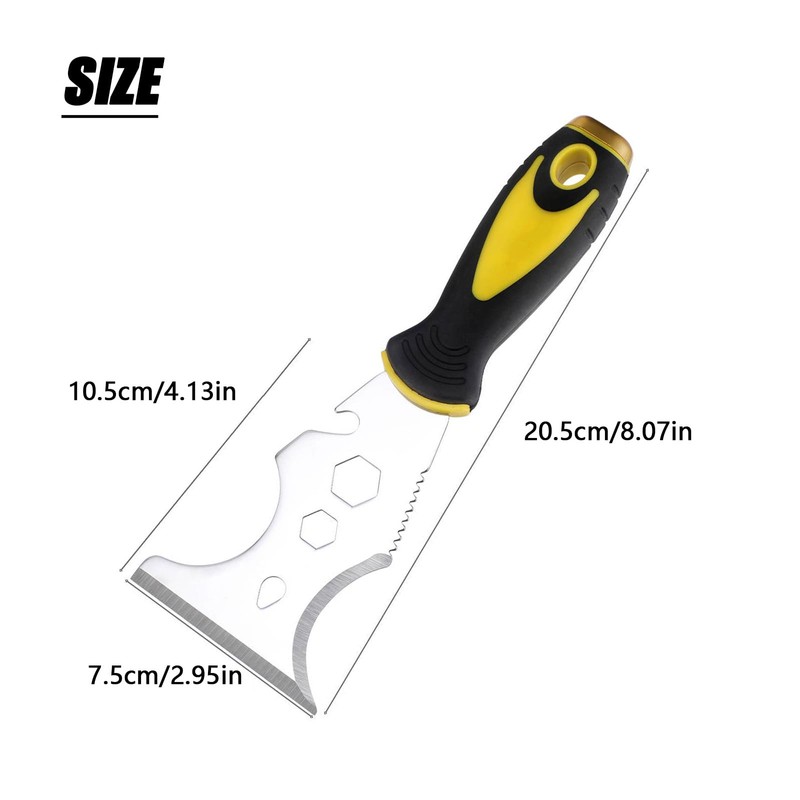 HAISHANG Scraper Tool, 15-in-1 Stainless Steel Painters Tool, Professional Multi